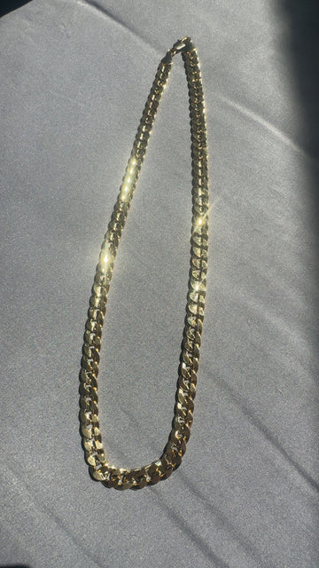 24” 7mm 14k Gold-Layered Miami Cuban Necklace