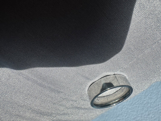 Silver-tone stainless steel ring