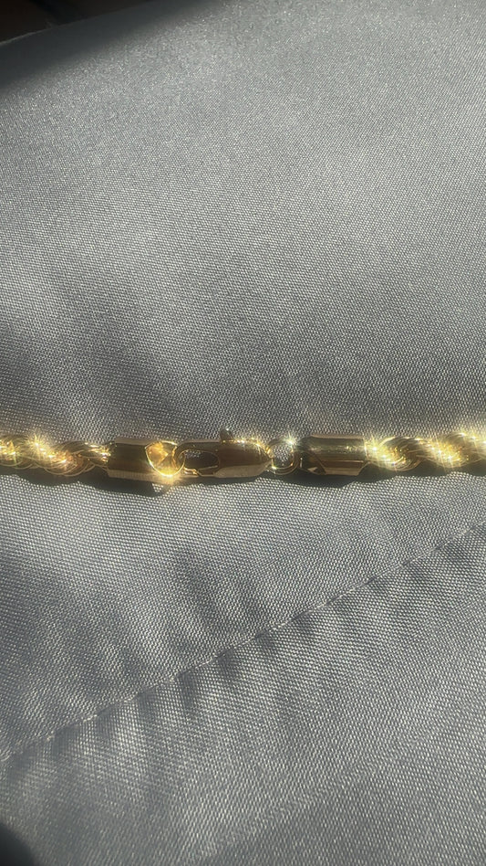 20” 5mm 14k Gold-Layered Rope Chain Necklace