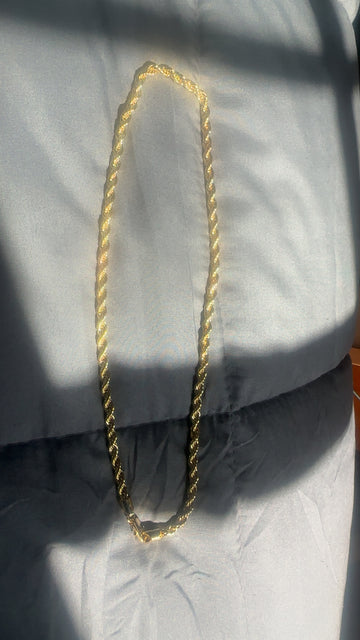 20” 5mm 14k Gold-Layered Rope Chain Necklace