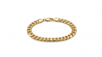 8” 9mm 14k Gold-Layered Miami Cuban bracelet