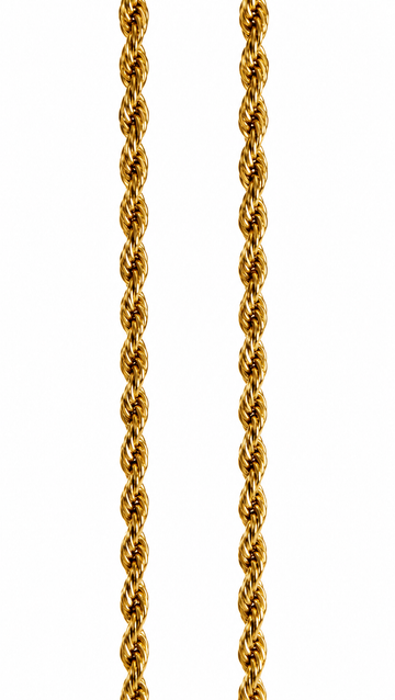 20” 6mm 14k Gold-Layered Rope Chain Necklace