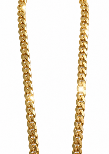 24” 7mm 14k Gold-Layered Miami Cuban Necklace