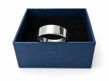 Silver-tone stainless steel ring