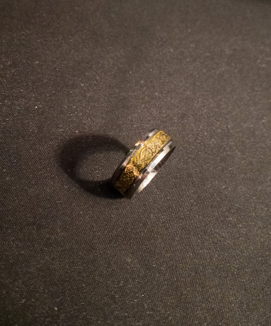 Men's Silver and Gold ring