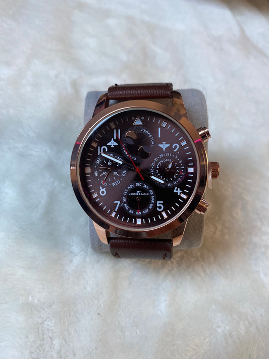 Brown Leather Band Watch