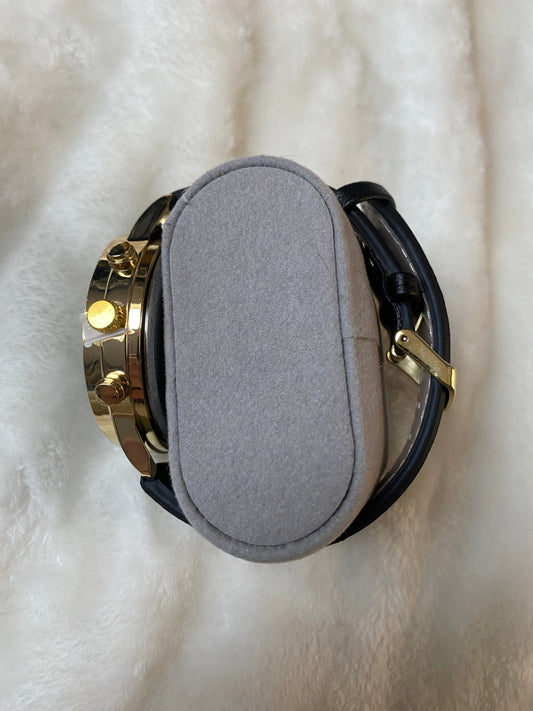 Black Leather Band Watch