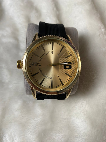 Gold Silicon Band Watch