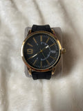 Gold and Black Silicon Watch
