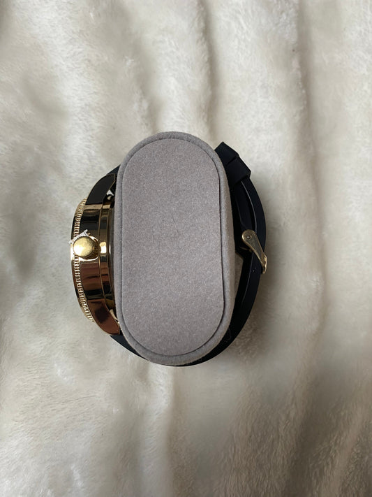 Gold and Black Silicon Watch