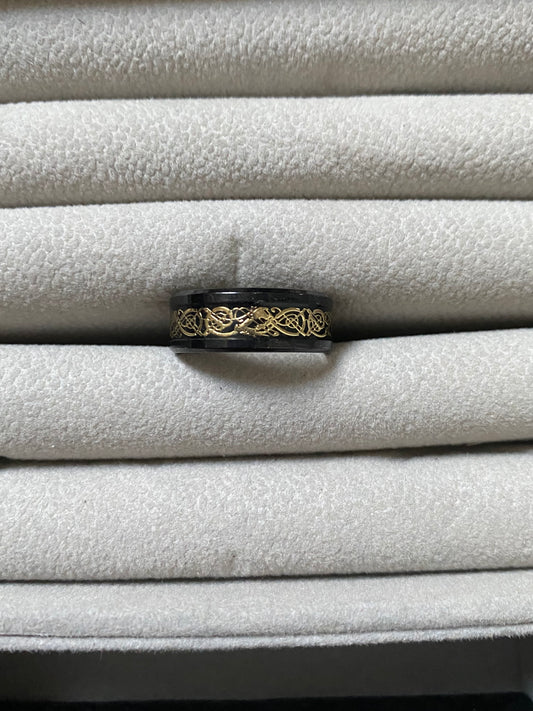  Black and Gold ring
