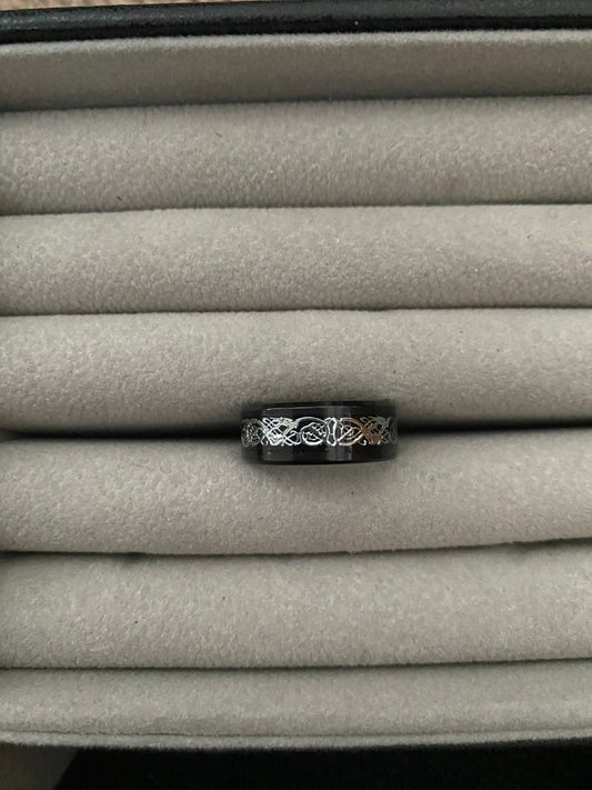  Black and Silver Ring