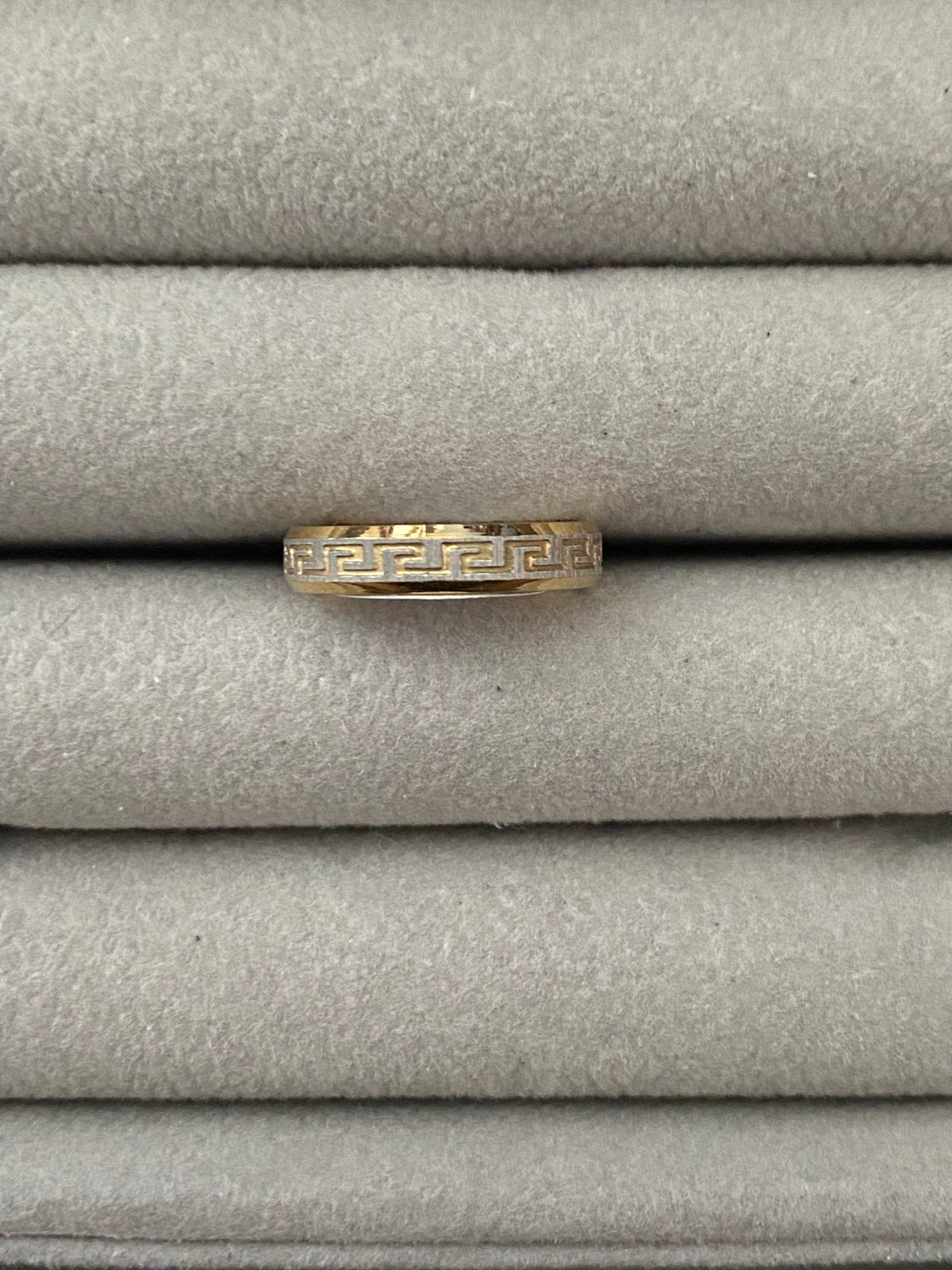 Gold and White Ring